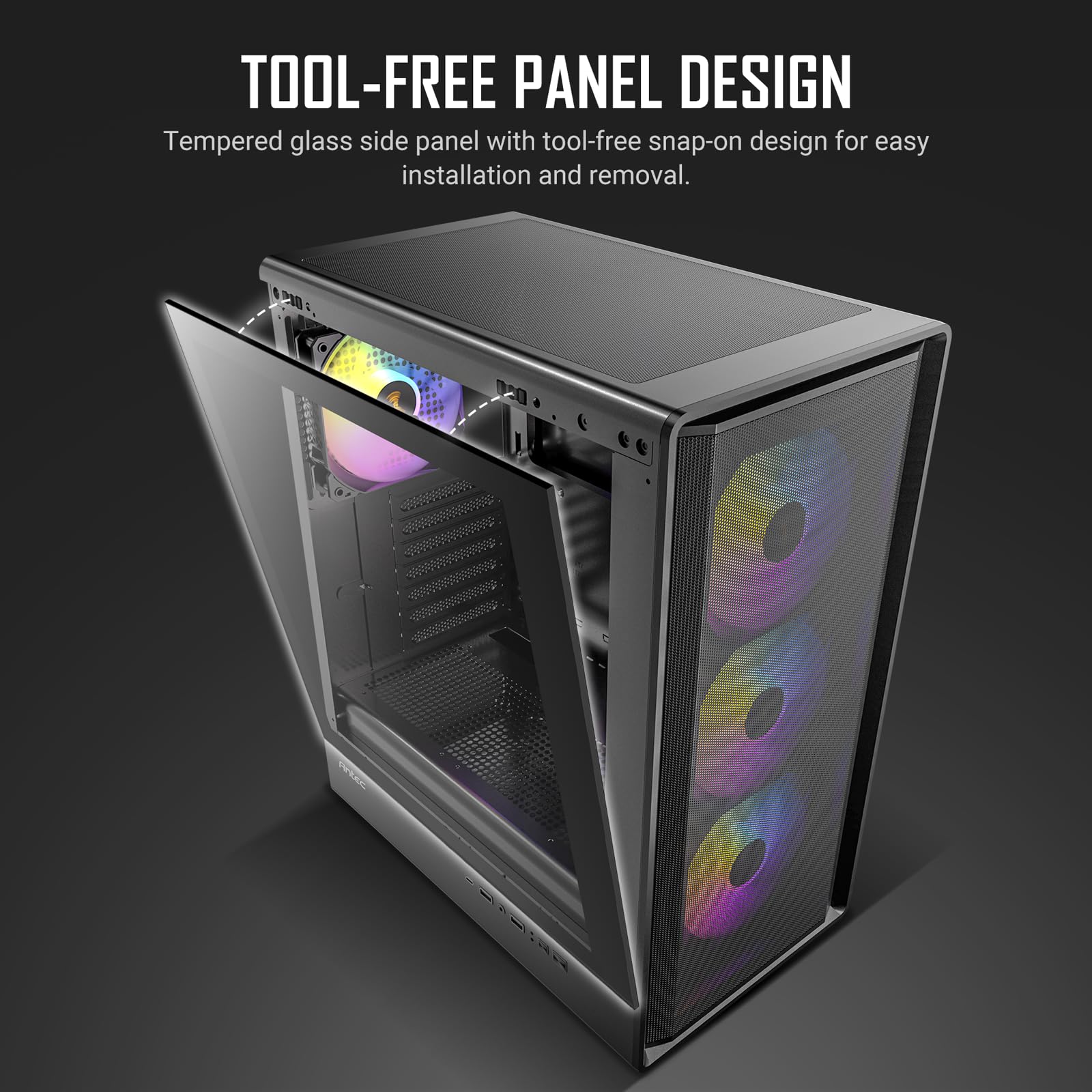 ANTEC Performance P6 Neo ARGB Boîtier PC ATX Tour midi, Noir