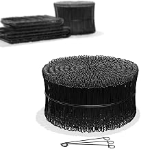 Heimfleiss 1000 Pcs Black Sheathed Binding Wire 1.4 x 100-300mm (1000 Pieces) - Durable Stainless Concrete Binding Wire - Eyelet Wire for Drill, Tweezers and Drill