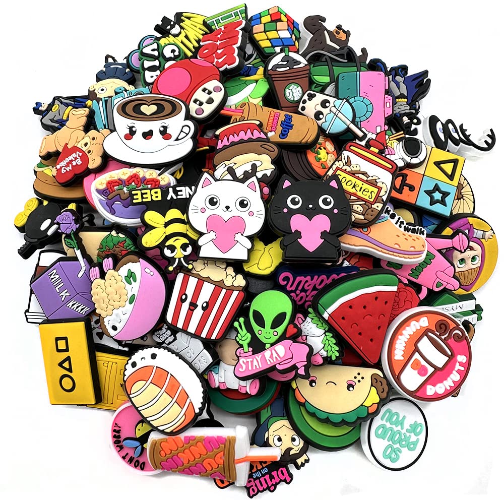 HUARJO 20,50,100 pcs Random Shoe Charms shoe Decoration Accessories for Halloween, Christmas, Birthdays, Party Gifts