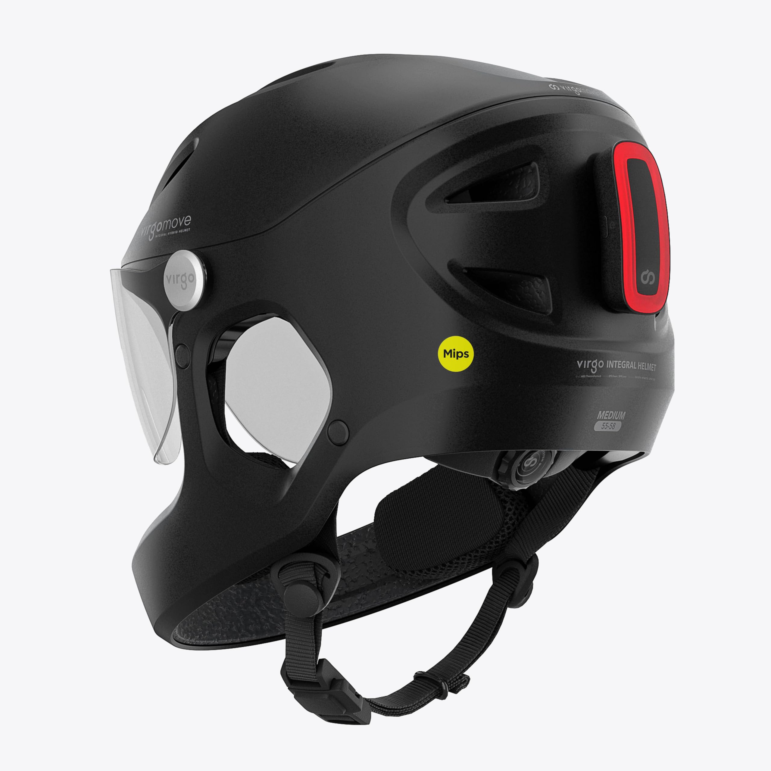 Casque Vélo MIPS Intégral avec Visière & LED - Certifié NTA-8776 Speedbike & Trottinette - Protection Cerveau Renforcée - Modèle Virgo Integral MIPS
