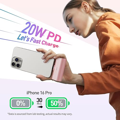 Miniatura 4 de iWALK Cargador portátil de 4500 mAh y banco de energía de 10000 mAh con enchufe y cable incorporados, compatible con iPhone 151616 Plus16 Pro16 Pro