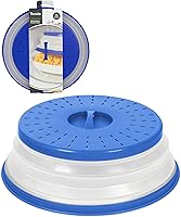 Vista 9 de Tovolo Cubierta de salpicaduras para microondas para alimentos, mediana (carbón) - Tapa protectora de salpicaduras de silicona plegable y ventilada