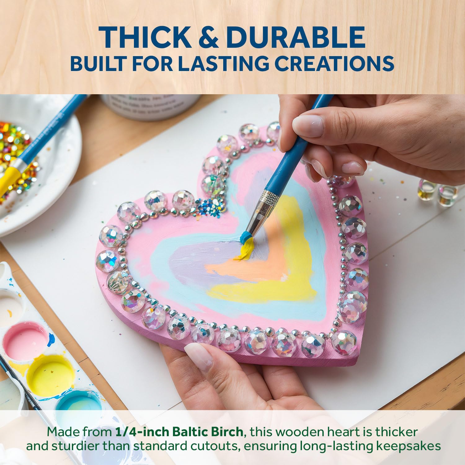 Amazon.co.jp: Woodpeckers 木製ハートカットアウト クラフト用 16