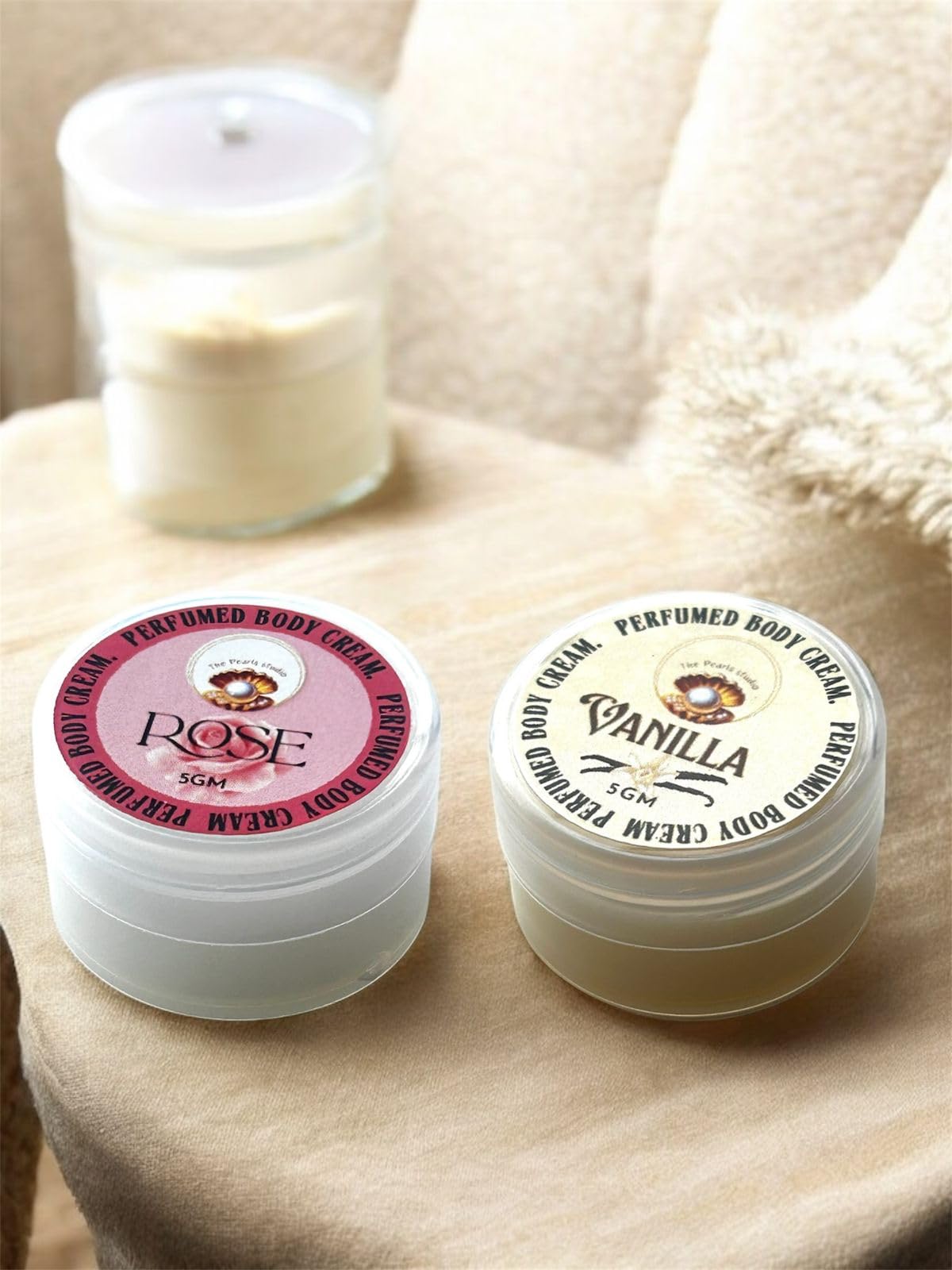 The Pearls Studio Rose & Vanilla Perfumed Body Cream Combo | Luxury Pocket Perfume Cream for Men & Women | Long Lasting Floral & Sweet Fragrance | Non-Sticky, Travel Friendly, Alcohol-Free Perfumed Gift Pack (5GM x 2)-image-16