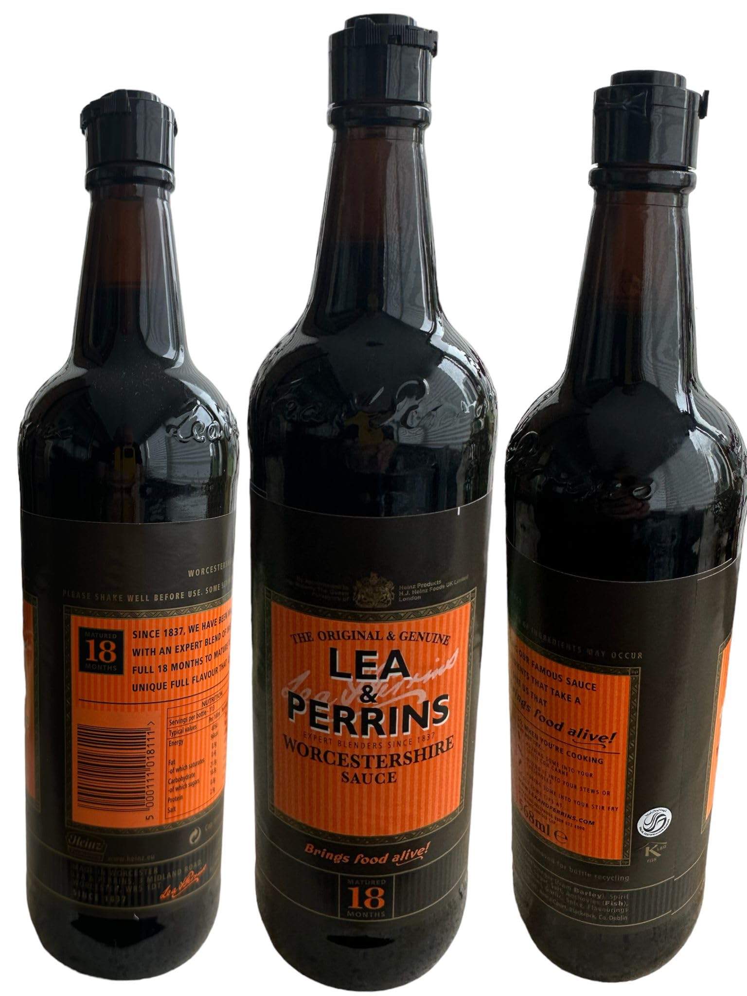 Combo de Lea & Perrins Worcestershire Sauce la salsa negra de los chef y maestros en la cocina recetas inigualables- 2 x 568ml
