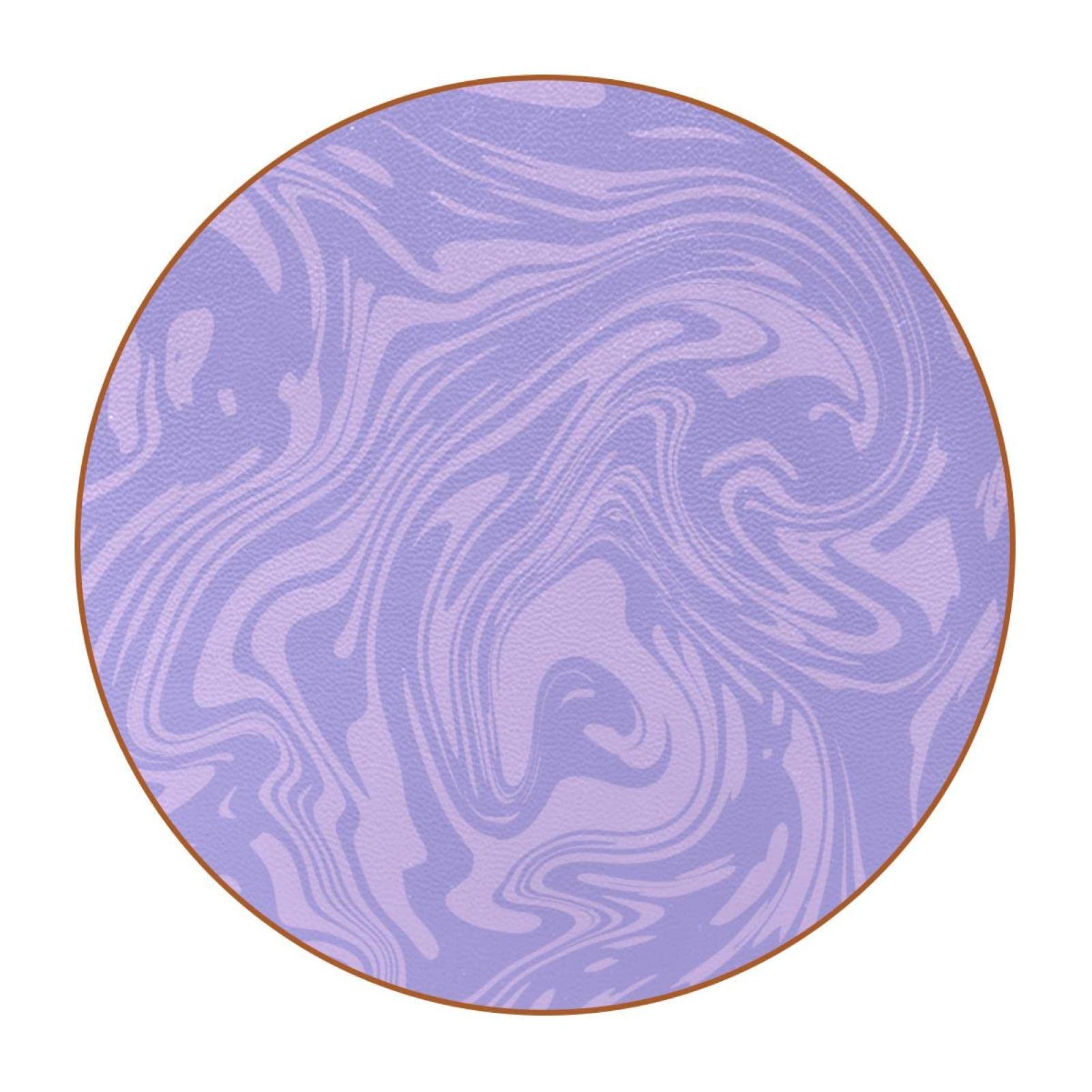 Lot de 6 sous-verres violets pour boissons, verres à vin, tasses et tasses, réutilisables au bureau, cuisine, bar, 10,9 cm