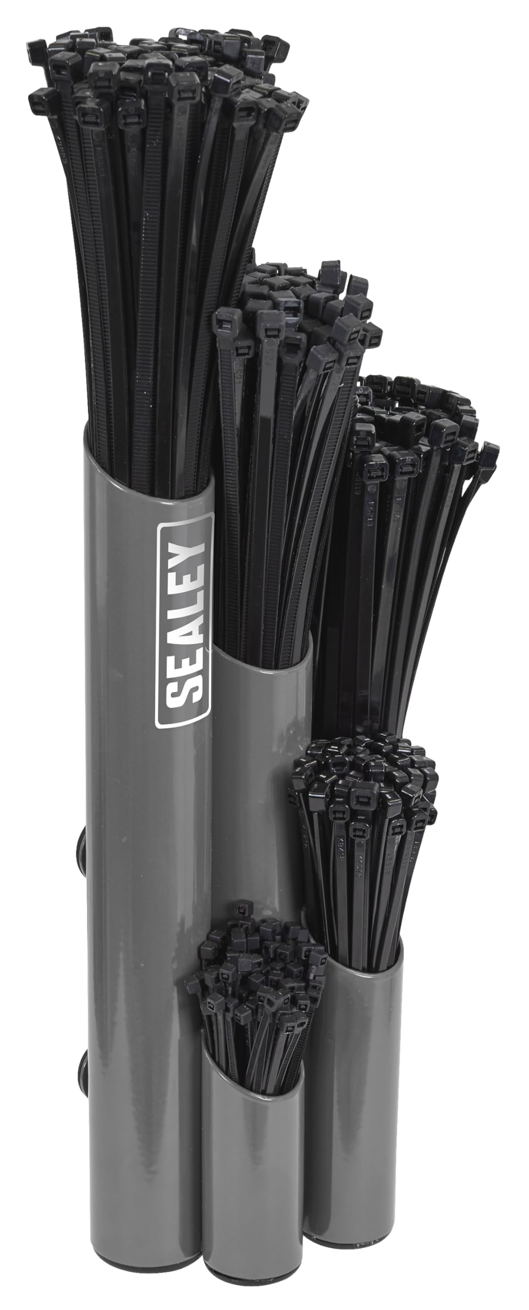 Support magnétique pour serre-câbles avec 500 attaches de câble gris Sealey