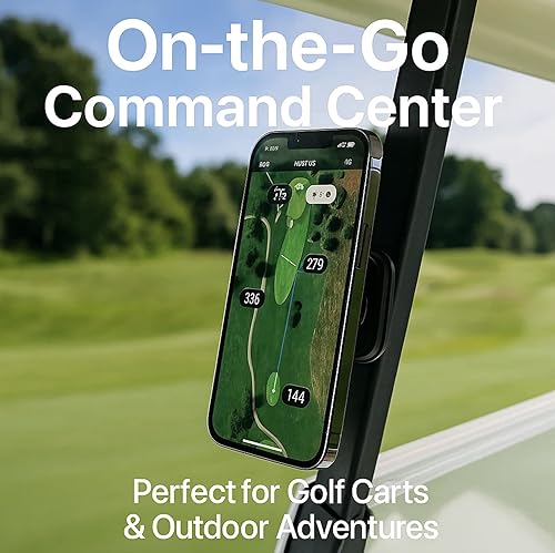 Miniatura 2 de Soporte magnético para teléfono para gimnasio y carrito de golf, soporte de teléfono con rotación de 360 con imán fuerte, compatible con MagSafe