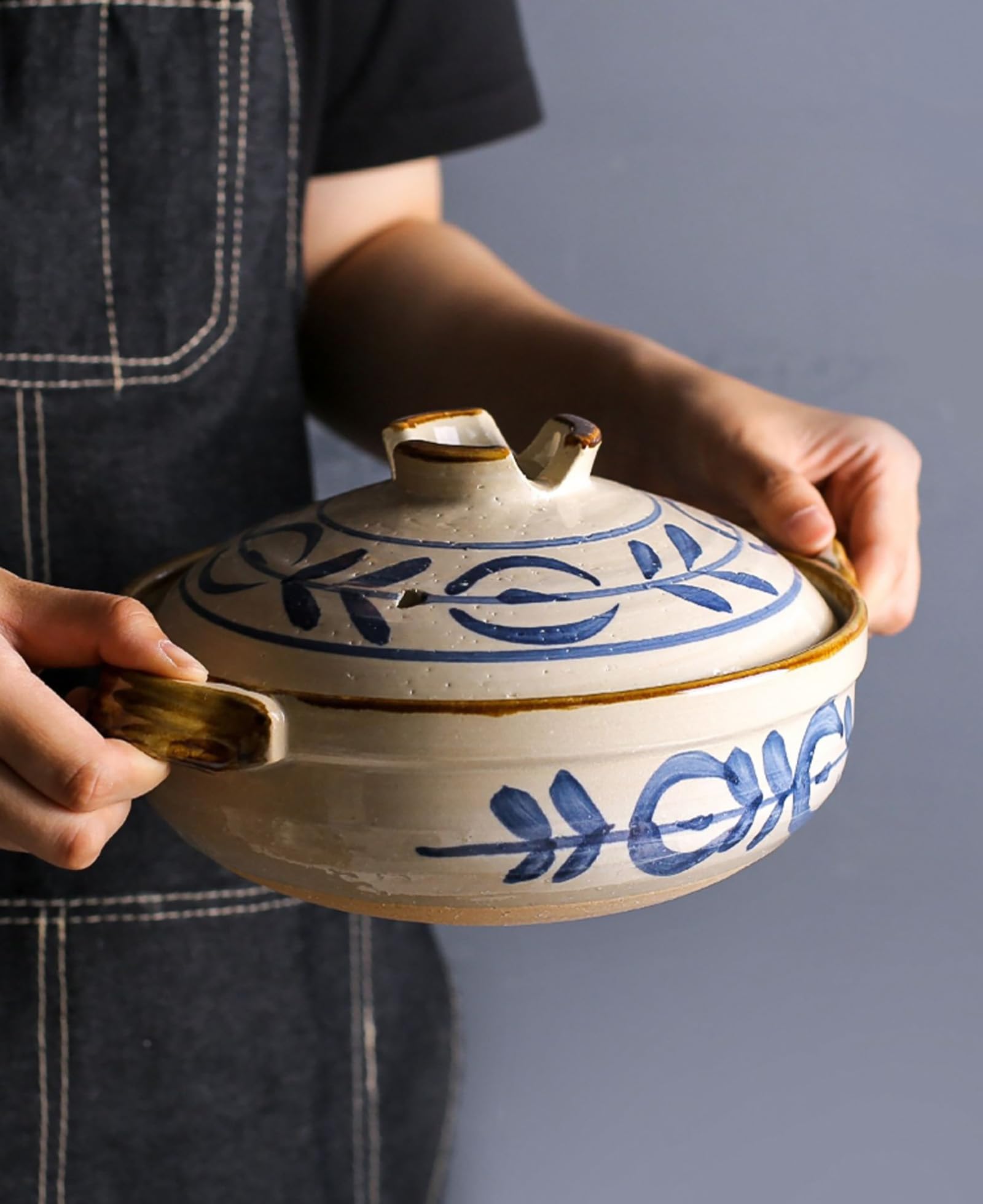 Casseruola in argilla for uso domestico for ciotola a vapore for(B,1.6L)