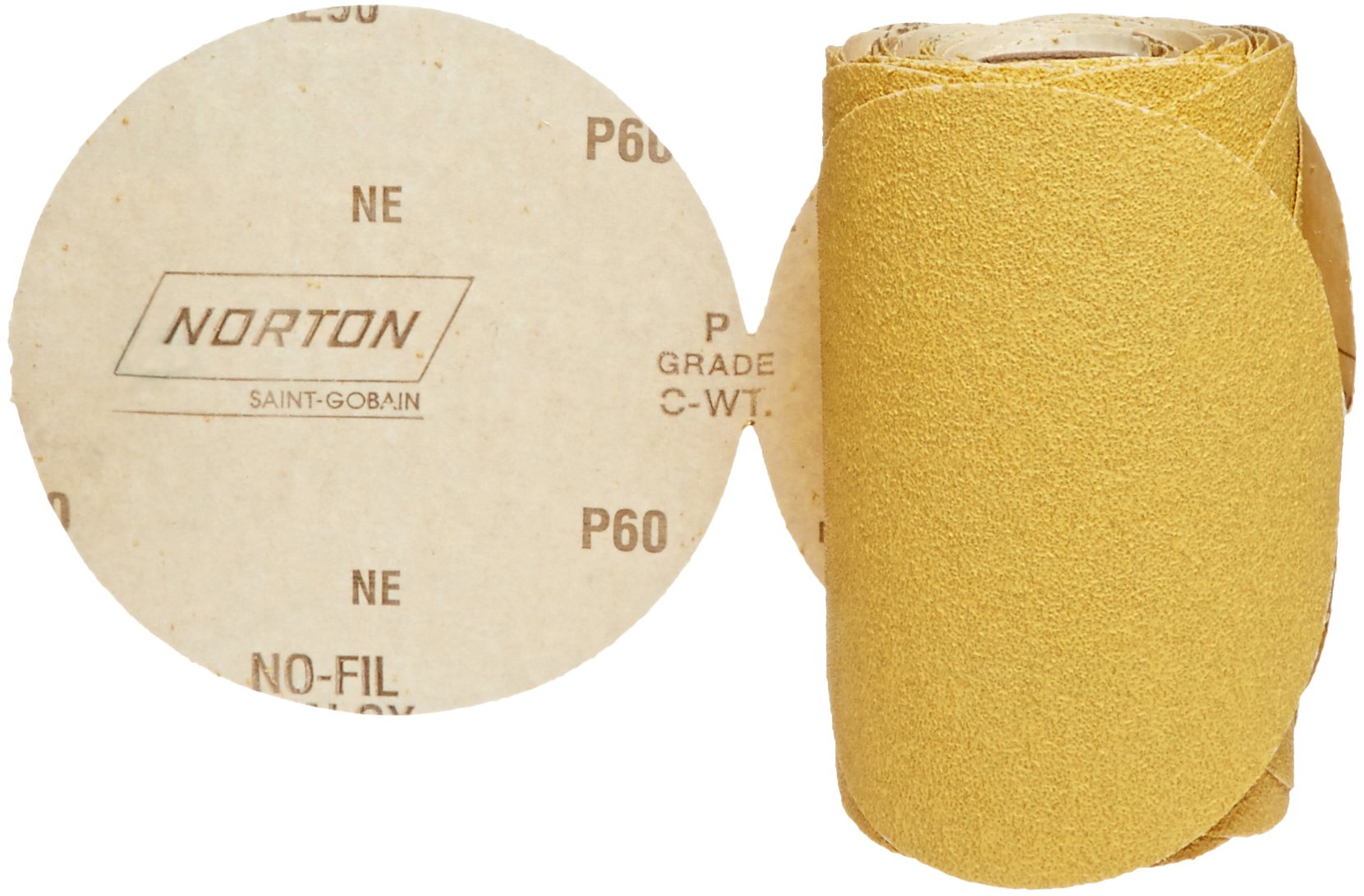 Norton 07660749237 Stick and Sand Abrasive Disc with Pressure-Sensitive Adhesive Attachment, Aluminum Oxide, 5