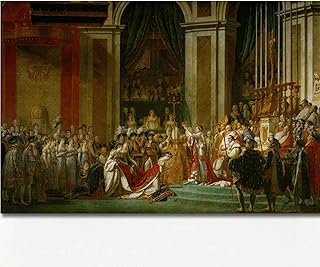 Sanguolun Stampe su Tela Art Famoso Dipinto Artistico Incoronazione di Napoleone Wall Art Poster Quadri Dipinti su Tela per la Decorazione del Soggiorno 60x90cm
