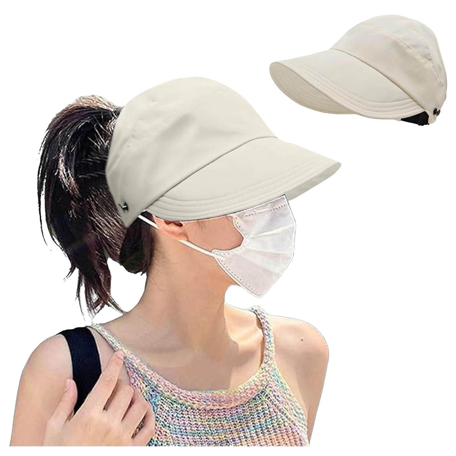 YpingLonk Sombreros de Sol para Mujer Sombrero de Verano para Exteriores, Protección UV Sombrero PE Playa PE ala Ancha para Exteriores Gorras Plegables para Camping Viajes Pesca Compras