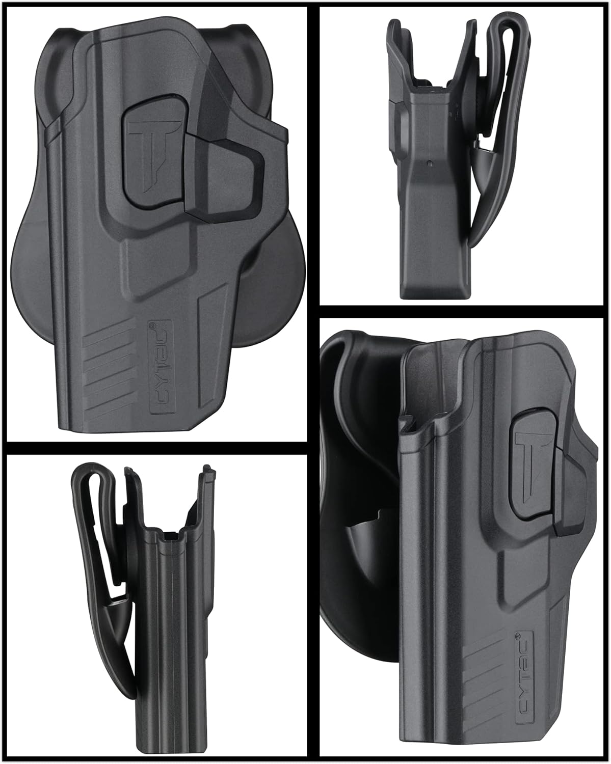 OWB Holster for Glock 17 22 31 Gen 1 2 3 4, Glock 17 Gen5, Glock 19 23 32 Gen 1 2 3 4 5 - Adjustable Tension & Cant | Index Finger Released -LH/RH Optional