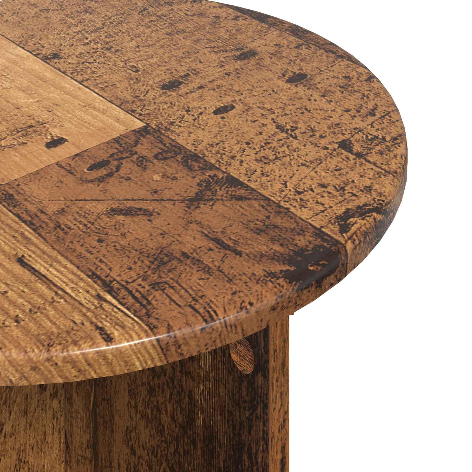 vidaXL Conjunto de mesas auxiliares 2 pcs Madera Envejecida, Sala, Juego de mesas Laterales Modernas, Muebles funcionales, Tablas compactas para la decoración