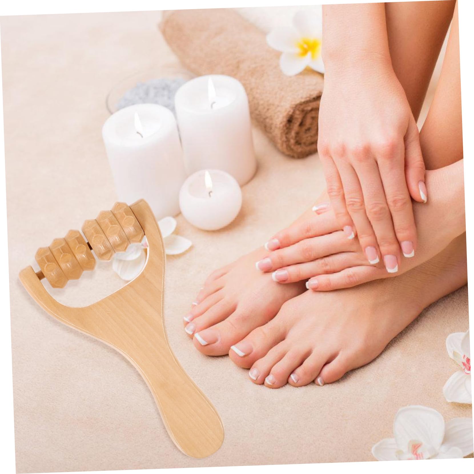 Holz Massageroller für Gesicht und Nacken Leichtes Multifunktionales Massagegerät für Hause und Hotel Anwendung