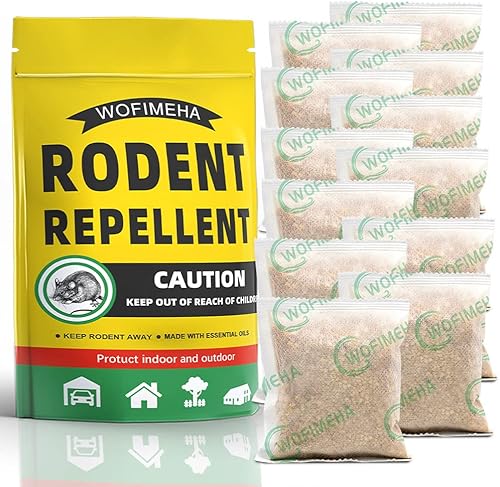 ANEWNICE Repelente de roedores, aceites de menta, repelente de ratones al aire libre, repelente de ratas para