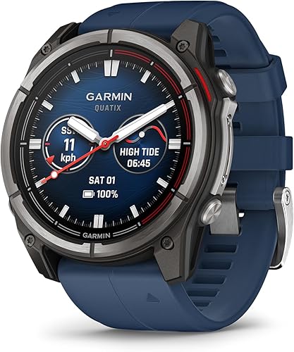 Miniatura 9 de Garmin® quatix® 8, 47 mm, reloj inteligente GPS marino, pantalla AMOLED brillante, controles de trazador de cartas, linterna incorporada