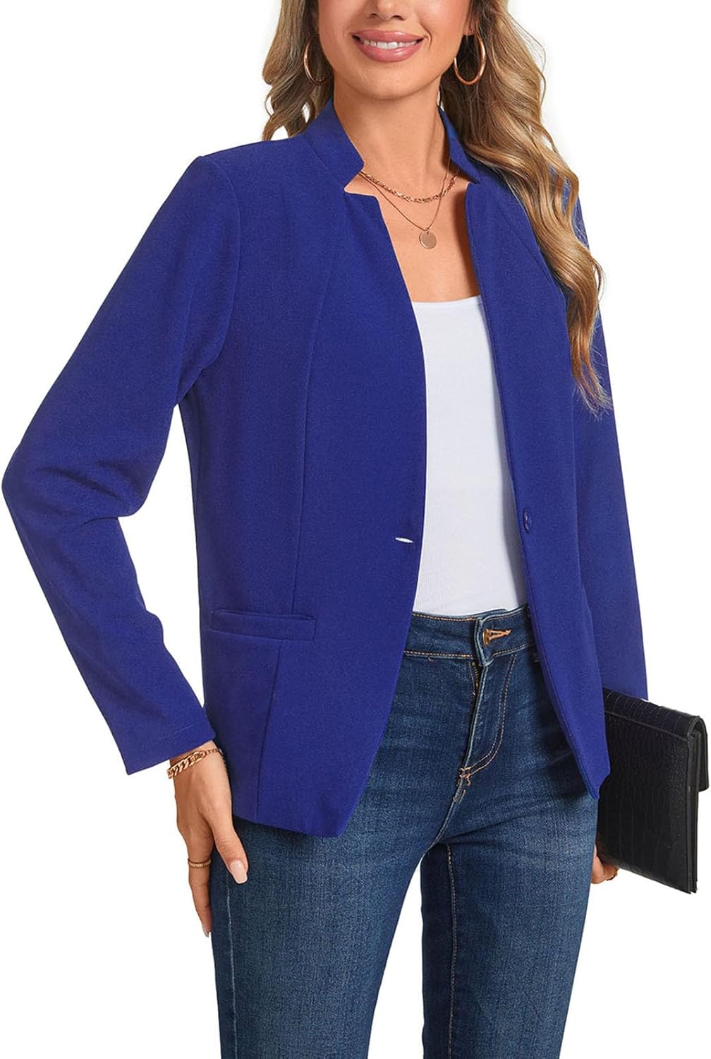 Blazers for Women Casual Long Sleeve Button Front Work Office Blazers Jacket with Pockets 2025, S-2XL - Image 2