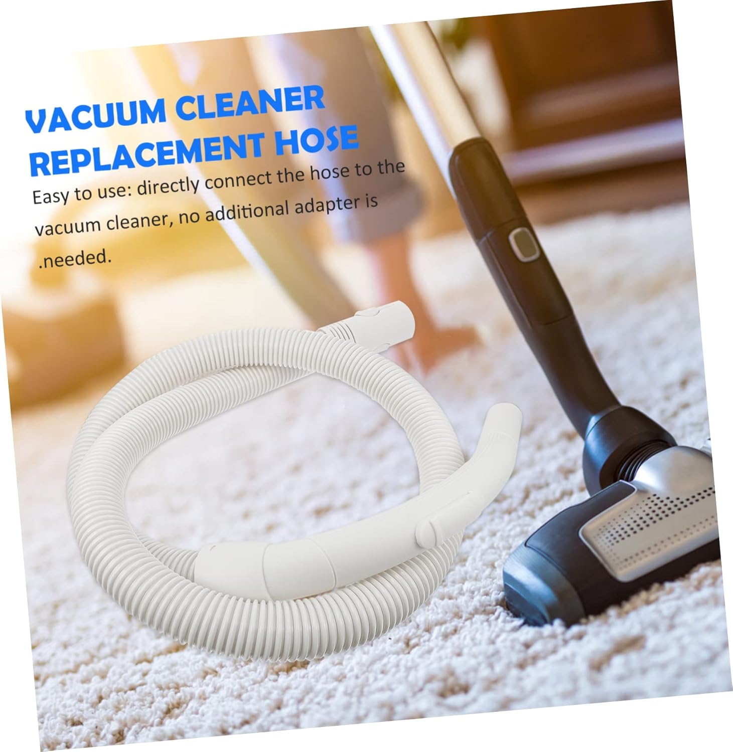 1pc Flexible Vacuum Cleaner Hose Accessory Kit for Dust Collection White Vacuum Tube Easy to Install and Lightweight Compatible Power Tools