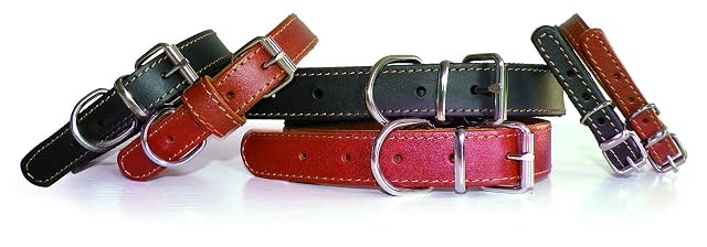 Foto 2 de 4 de YAGO Collar Ajustable de Cuero Suave para Perro, pequeño, 26-32 cm, Negro