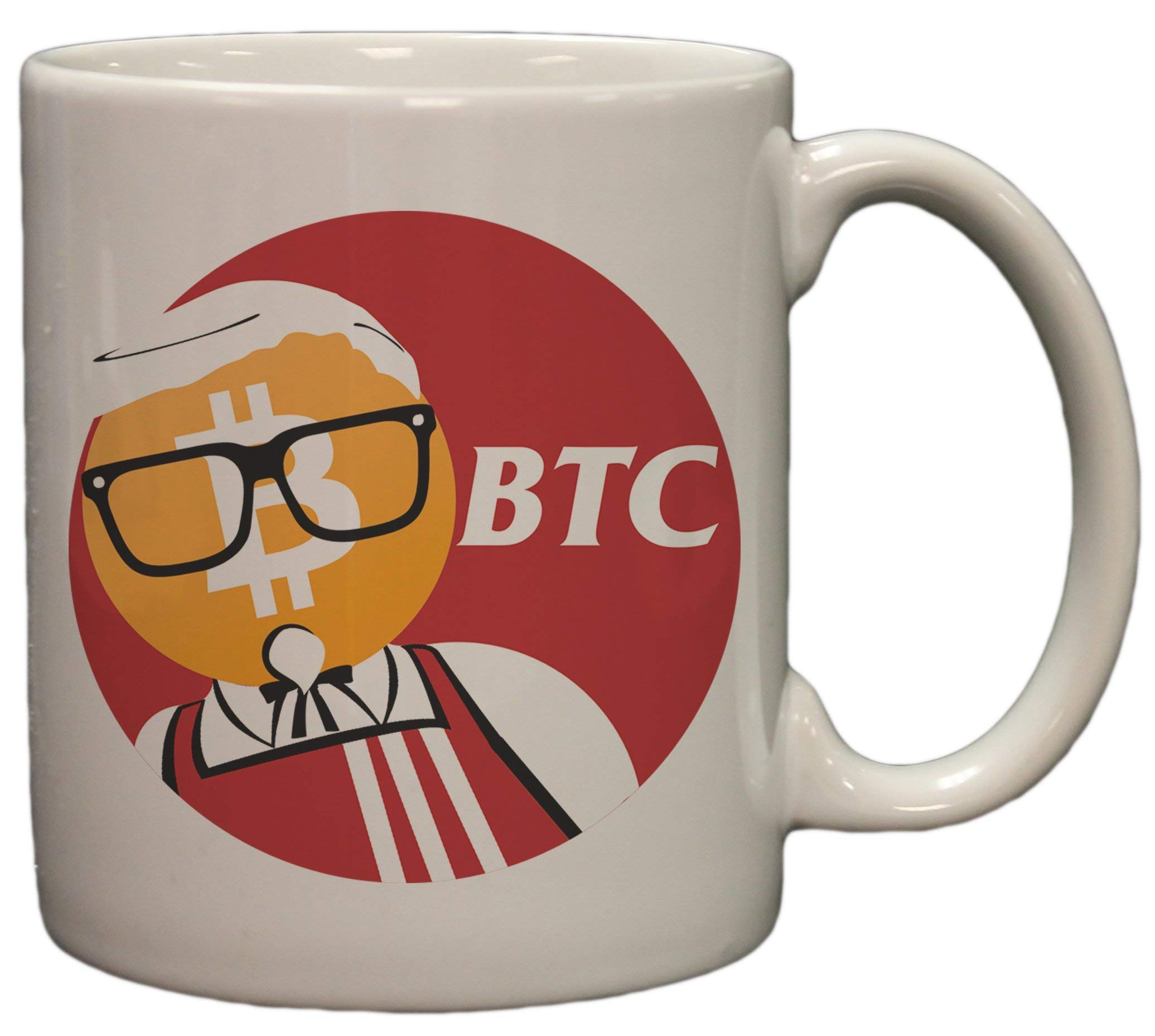 Amazon.com | Funny Bitcoin KFC Parody 11oz Coffee Mug: Coffee Cups & Mugs
