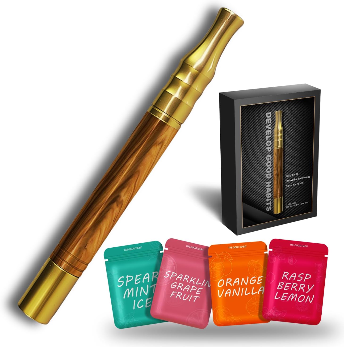 Quit Bad Habit Air Device - Upgraded Version Smokeless Inhaler for Habit Control | Natural Plant Extract Smokeless Inhalers - Durable & Premium for Refreshing Refresh & Lifts Spirits