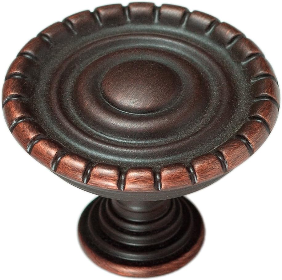 Continental Hardware - RL061053 - 1-1/4 in. (32mm) Sumner Street Laurel Round Cabinet Knob - Satin Copper