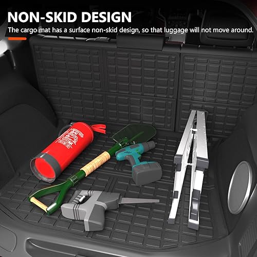 Vista 48 de powoq Tapete de carga compatible con Jeep Grand Cherokee L 2021-2025, revestimiento de carga Overland, revestimiento de carga de elastómero