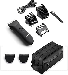 BAKANO SELEX ORIGINAL - Afeitadora Corporal Masculina.Depiladora Corporal Hombre con Tecnología SkinSafe e Impermeable. Rasuradora Hombre Ideal para Genitales y Vello Púbico. + 2 Cuchillas y Bolso