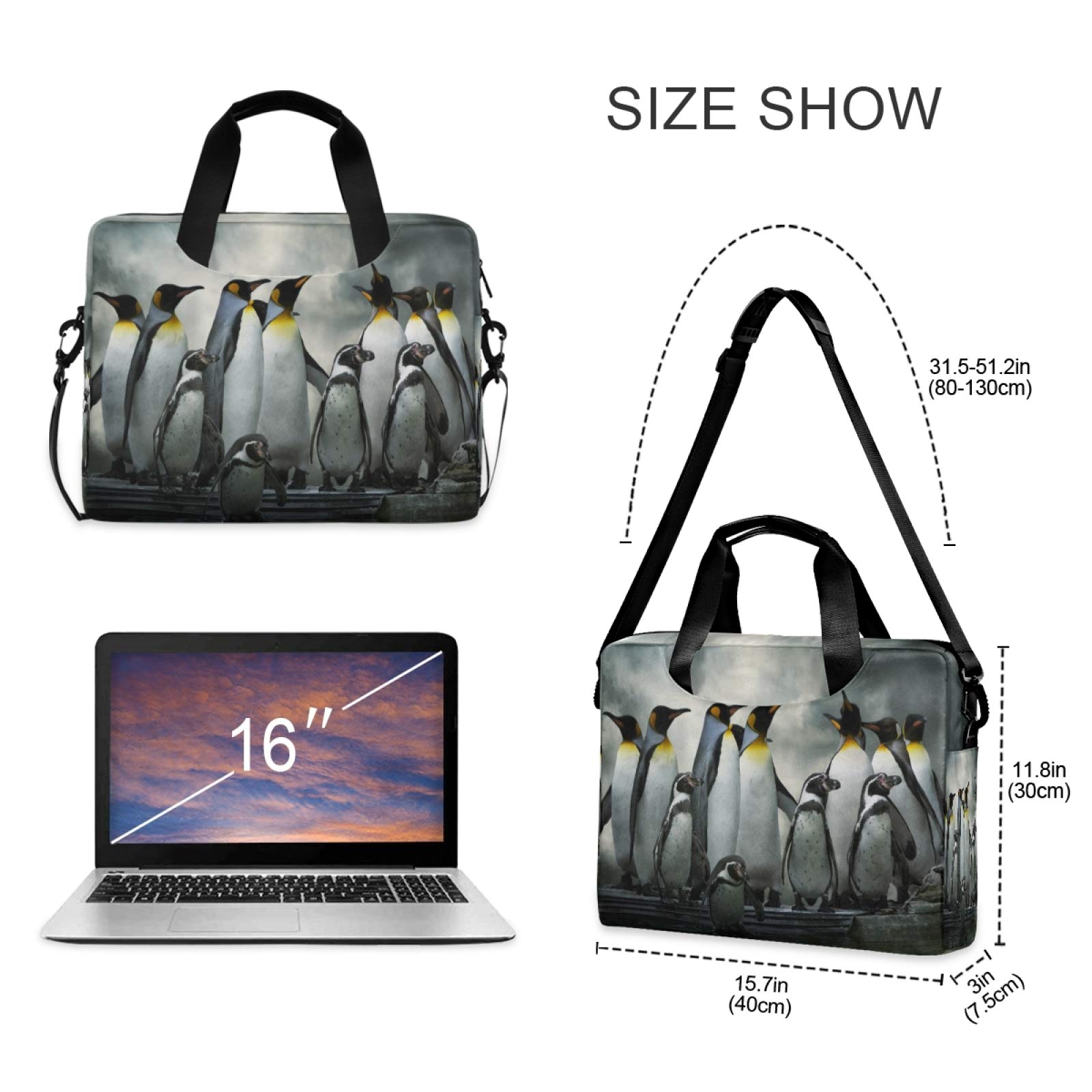 OOWOW Borsa Del Computer Portatile per Le Donne Uomini Rock In Roll