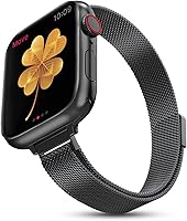Vista 18 de CTYBB for Apple Watch Band Series Ultra SE 8 7 6 5 4 3 2 1 38mm 40mm 41mm 42mm 44mm 45mm 49mm, Stainless Steel Slim & Thin Mesh Magnetic Clasp Strap