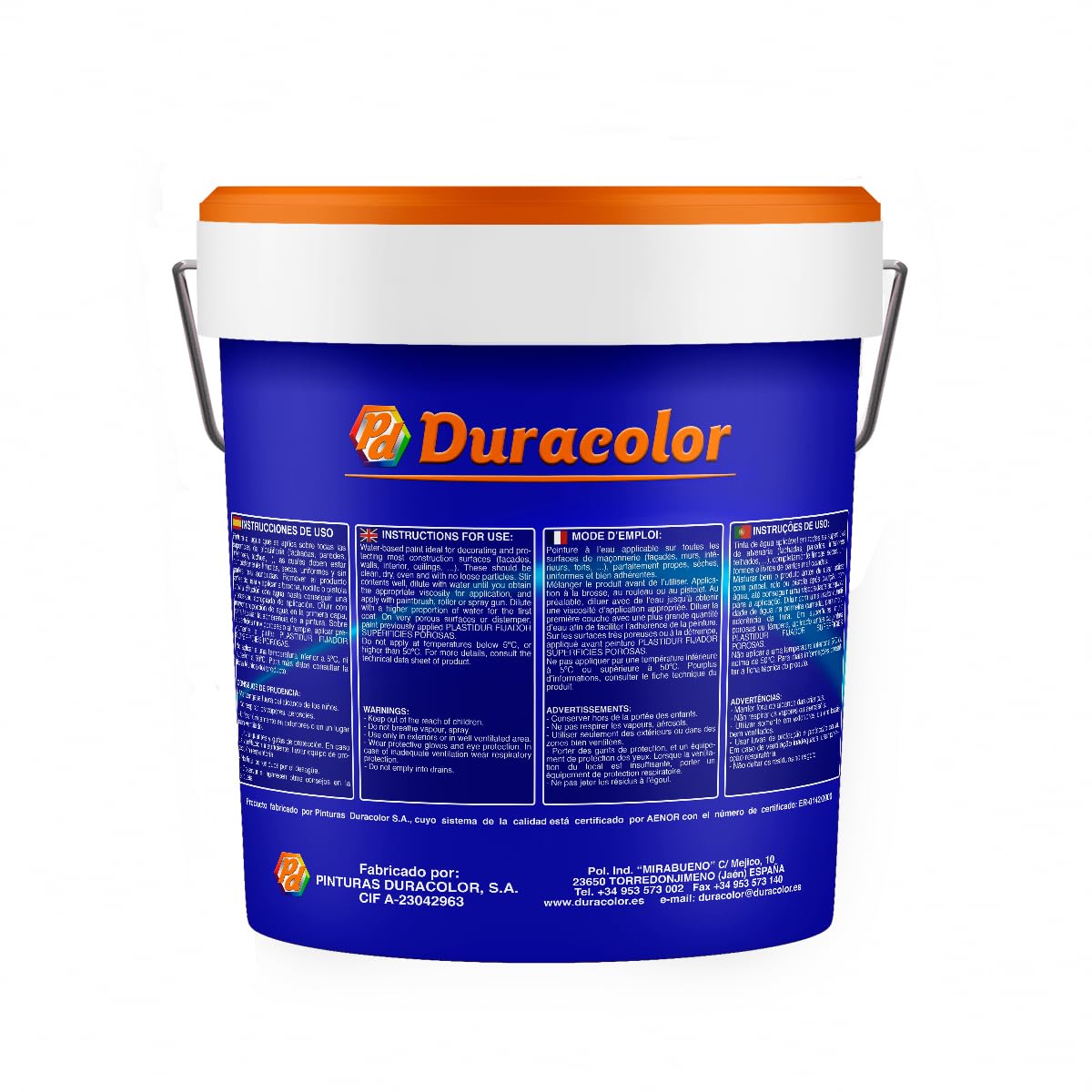 Pintura Kalma Satinada - Color Blanco - 15 Litros - Pintura Plástica Vinílica - No Amarillea - Revestimiento Lavable - Aplicación en Interiores - Duracolor