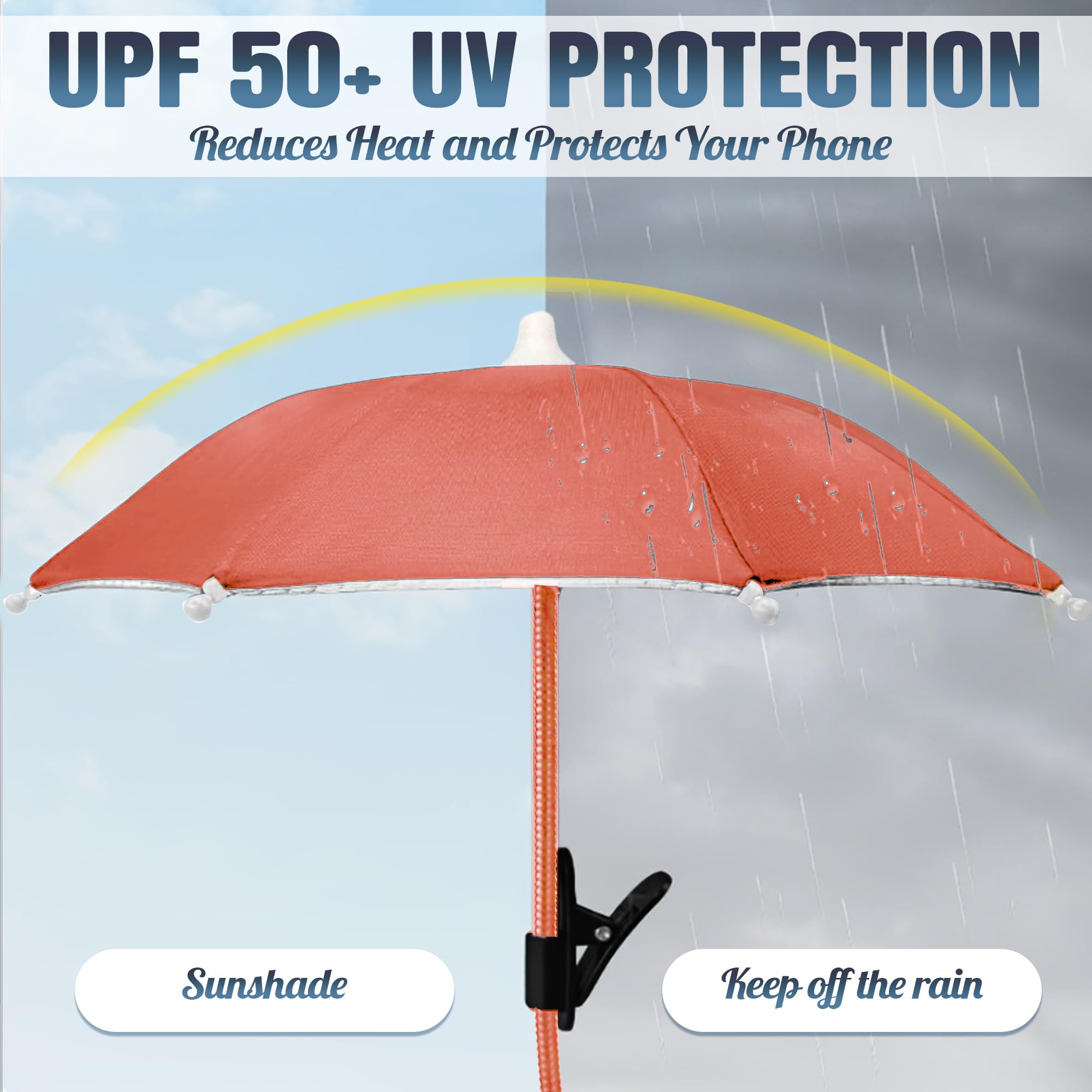 Amazon.com: ROCKFEELTEE Phone Umbrella – Umbrella for Phone, Clip