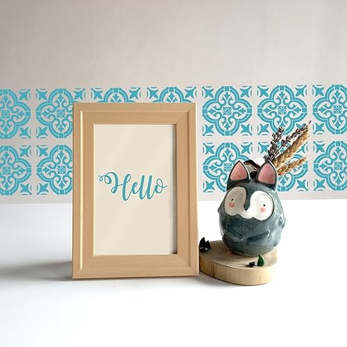 Miniatura 6 de 4 plantillas de mandala de 8 x 8 pulgadas para pintar paredes, azulejos, madera, plantillas de dibujo de arte bohemio, plantillas de azulejos