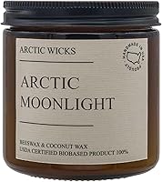 Vista 10 de Macarrón de Almendra Velas Perfumadas Arctic Wicks de Coco y Cera de Abeja Vela de Ámbar No Tóxica de 16oz para Decoración de Otoño