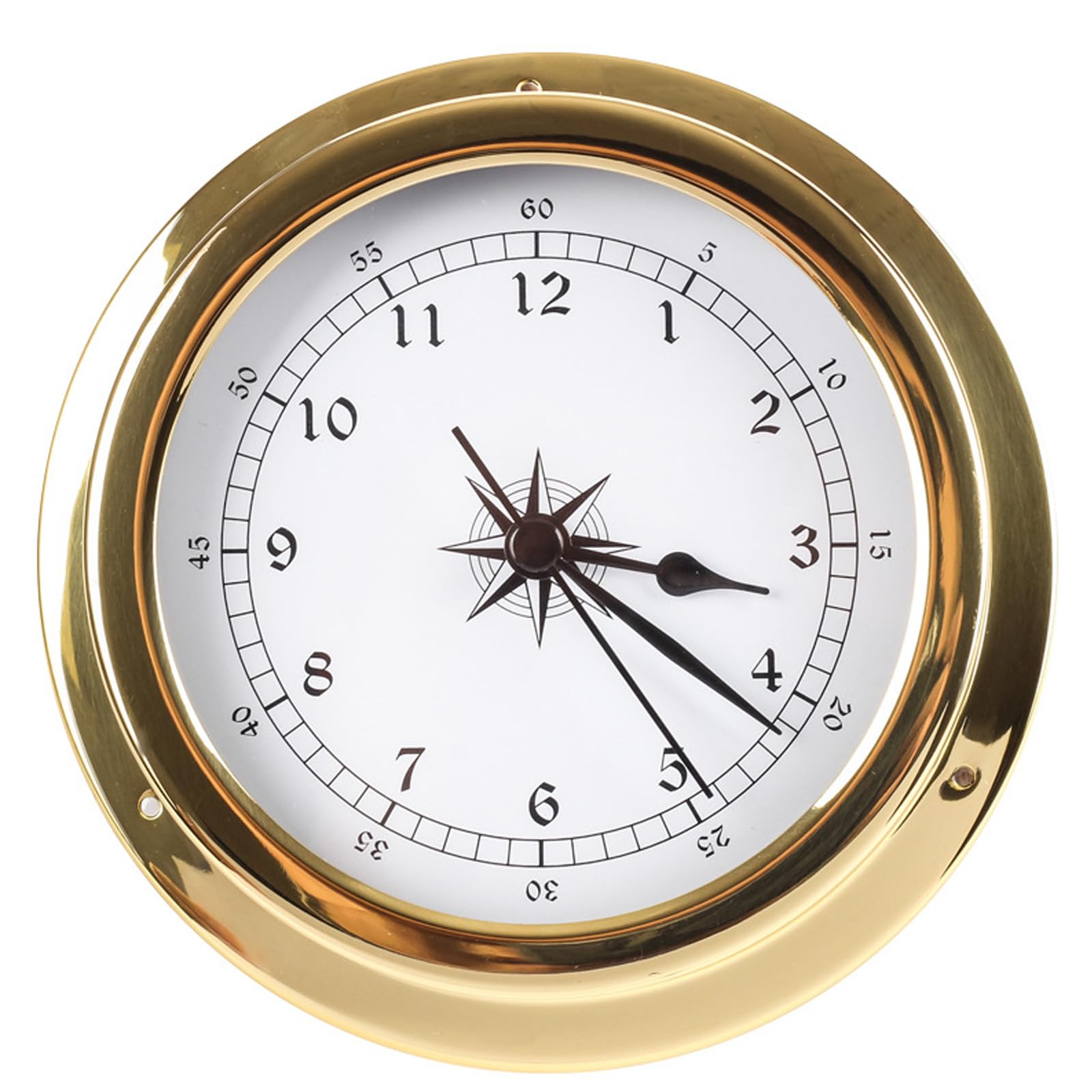 YHJLZNA Weather Station Set,High-Precision Barometer,Clock,Thermometer, Hygrometer,Tidal Clock,Brass Case 145mm Marine Accessory,Suitable for Hotels,Warehouses,And Offices(Color:Clocks and watches)