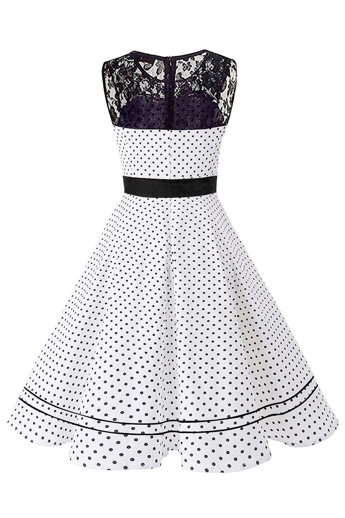AXOE Donna Abito Vintage Anni '50 Taglio A-Line Cintura Removibile per Matrimoni Cocktail e Quotidiano