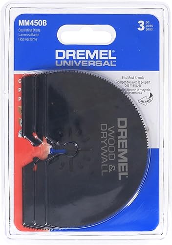 Dremel MM450B - Juego de 3 cuchillas oscilantes de madera y paneles de yeso cuchillas de corte perfectas para cortes precisos interfaz universal de Dremel MM450B - Juego de 3 cuchillas oscilantes de madera y paneles de yeso cuchillas de corte perfectas para cortes precisos interfaz universal de