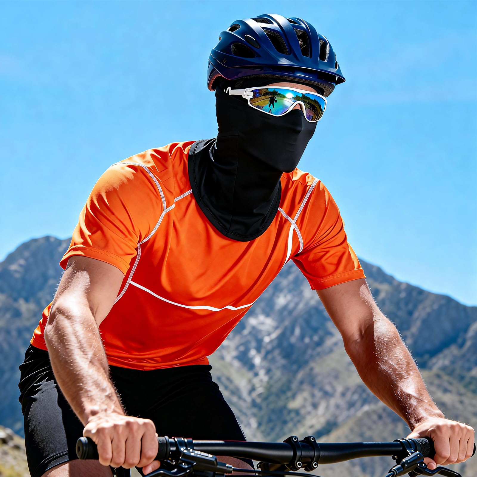 Pasamontañas Moto Verano Transpirable - Máscara Facial Ciclismo con Orificios para Gafas, Protección UV Antiviento para Senderismo Pesca