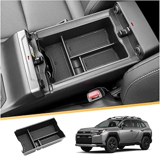LFOTPP トヨタ 新型 RAV4 60系 6代目 用 コンソールボックス トレイ 小物入れ ラブ4 コンソールトレイ 収納ボックス 滑り止め ラバーマット付き ガタガタ音なし 車用 収納ケース 新型RAV4 アクセサリー 内装パーツ カスタム パーツ 車種専用