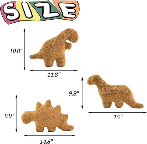 Miniatura 9 de NXCHIZS Almohada de nugget de dinosaurio  Almohada de nugget de pollo de peluche para decoraciones de Pascua y decoraciones de cumpleaños (Can't