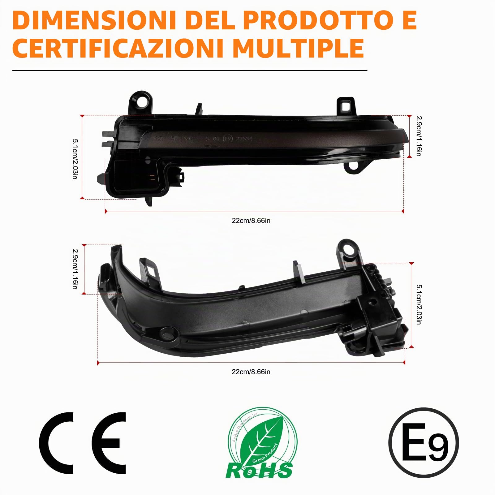 POPMOTORZ LED Indicatore di Direzione, 2 Pezzi LED Specchio Indicatori di Direzione Sequenziale LED Specchio Laterale 54 LEDs 2835 SMD con Canbus per BMW F20 F21 F22 F30 F31 F34 F35 F32 F33 F36
