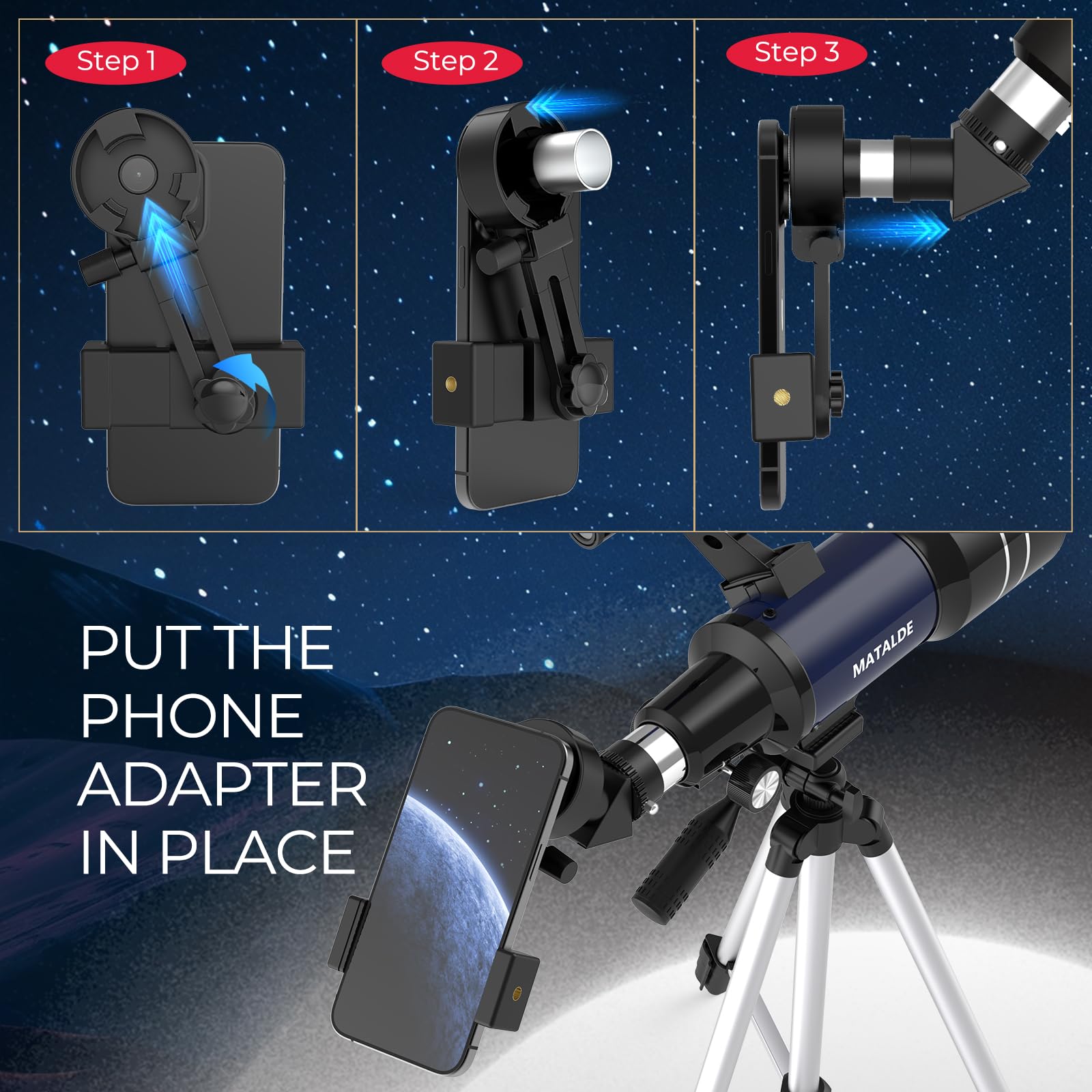 Telescopio para niños, adultos y principiantes