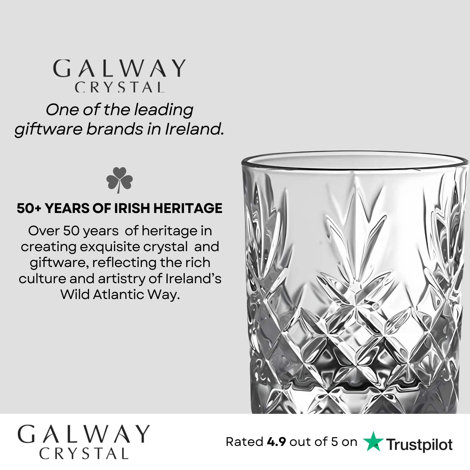 Galway Crystal 35006/4 Renmore D.O.F (Juego de 4), Cristal, Transparente