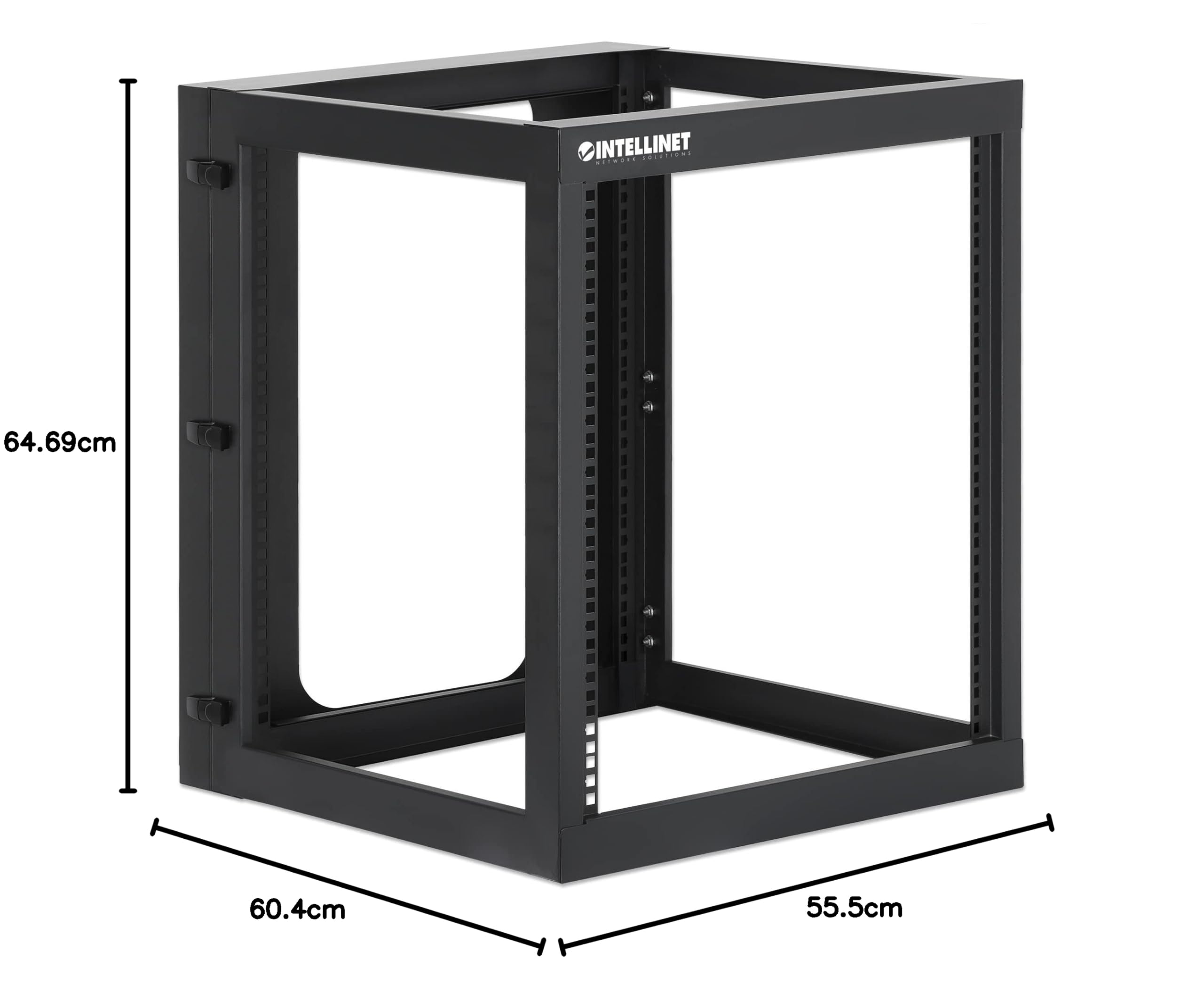 INTELLINET 716055 Armadio a Muro 19" Open Frame 4 Montanti 12U Nero