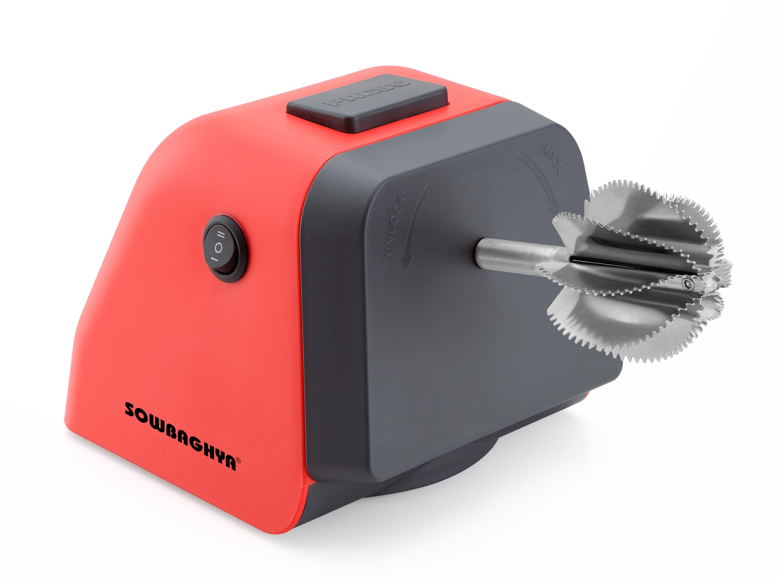 Sowbaghya Coco - 2 in 1 Electric Coconut Scraper and Multi Function Sharpener - Superior Blades & Performance - Seamless Scraping - VacuSil Technology for Stability - High Efficient Motor-image-14