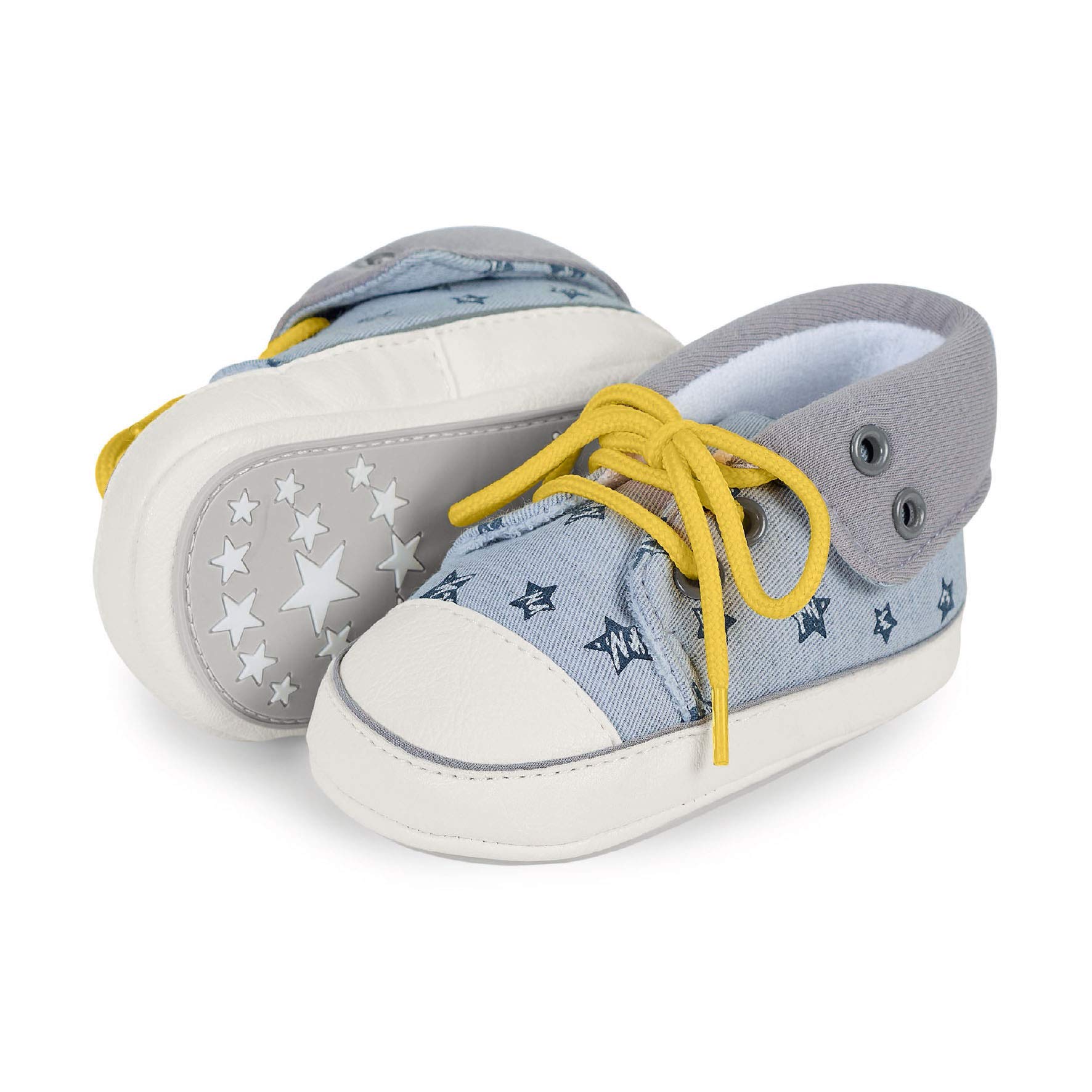 Sterntaler Baby Booties, Baby Boys’ Trainers, Grey (Rauchgrau 566), 5.5 (22 EU)