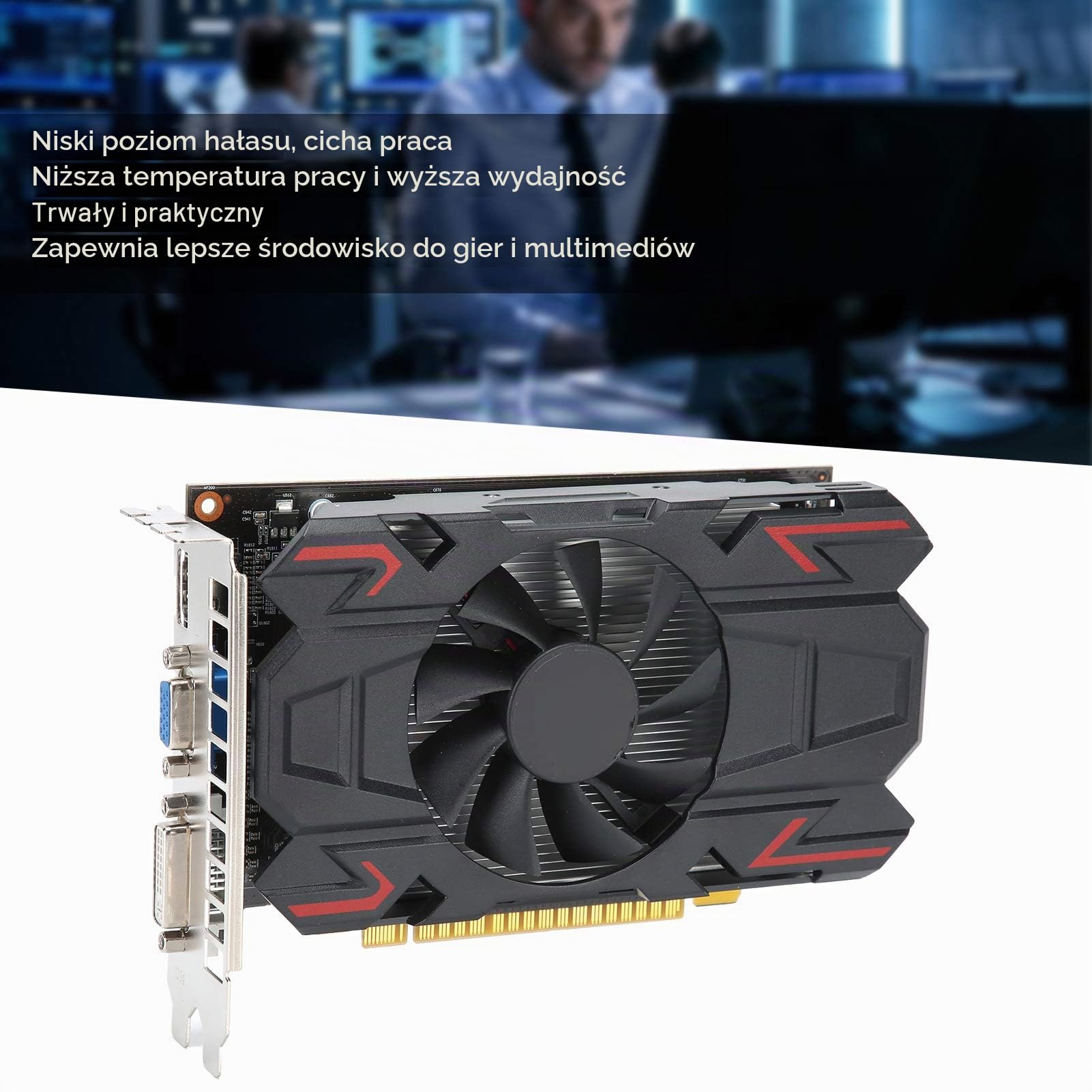 Karta Graficzna ATI HD6770 4GB do Komputera PC 128Bit DDR5, Karta Graficzna do Pci Express 2.0, Komputerowe Karty Graficzne Akcesoria Sieciowe