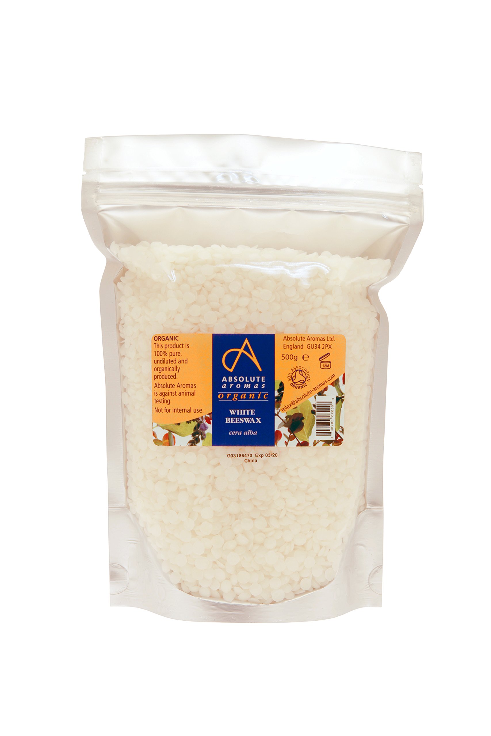 Certified Organic White Beeswax Pellets 500g, Great for Soap Candles, Lip Balms