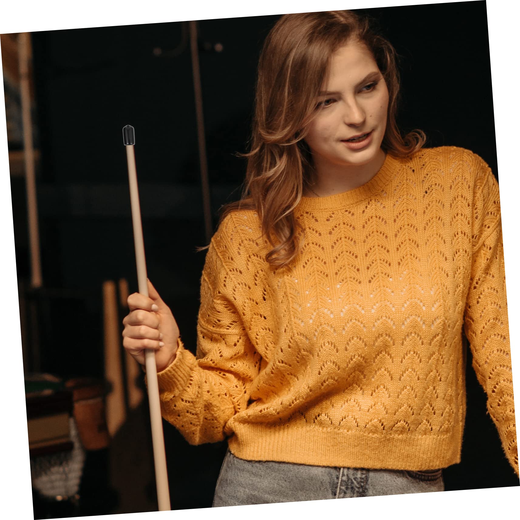 Mikikit 1set Billiard Cue Cover Portable Cue Covers Billiards Pool Cue Tips Snooker Tip Cover Cue Pool Cue Accessories Sleeve Professional Billiard Cue Tips Rubber Black 10pcs